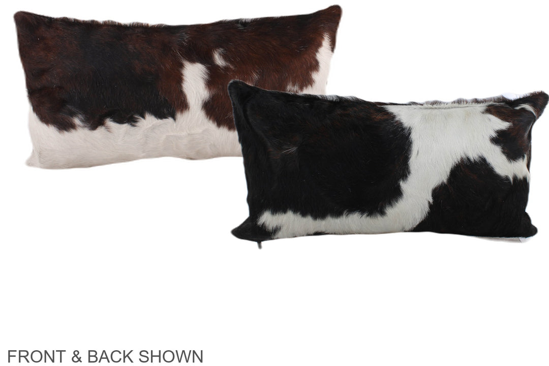 Tricolor 12"x22" Brazilian Cowhide Pillow #A39639 by Hudson Hides