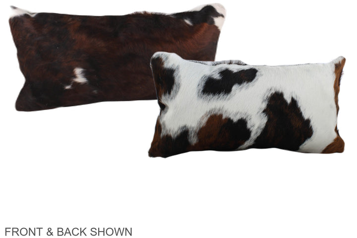 Tricolor 12"x22" Brazilian Cowhide Pillow #A39640 by Hudson Hides