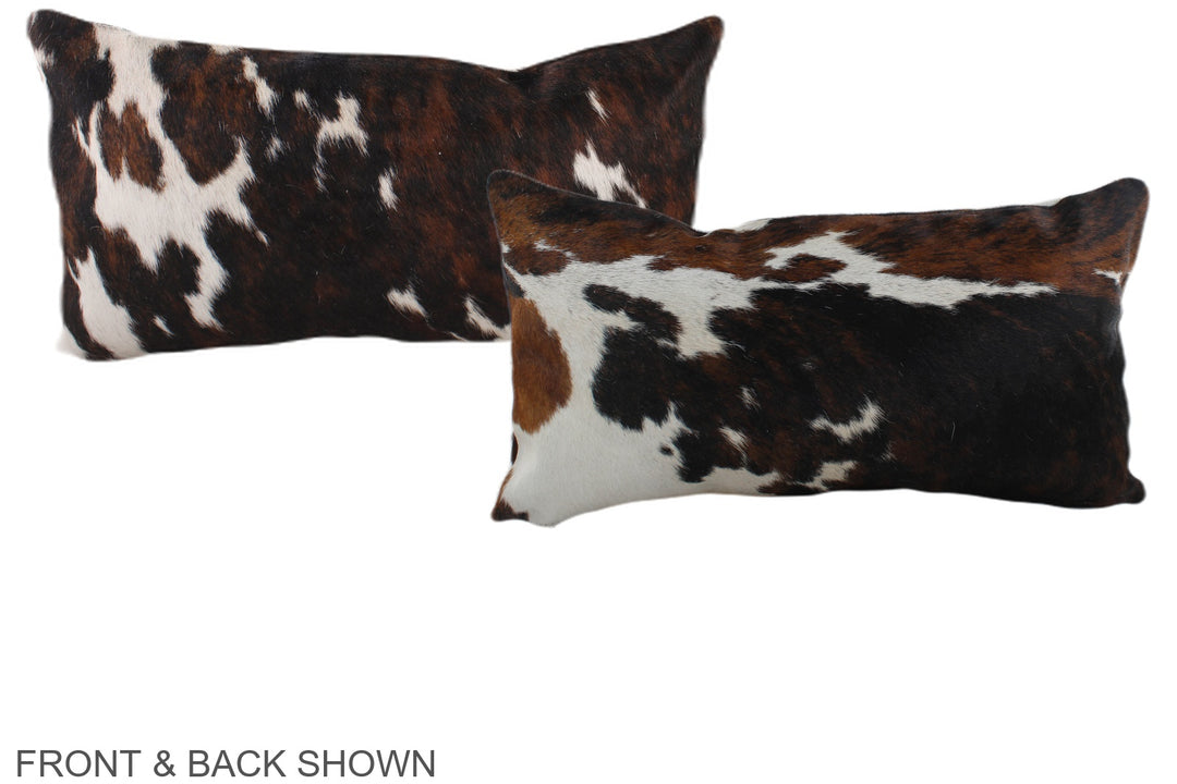 Tricolor 12"x22" Brazilian Cowhide Pillow #A39641 by Hudson Hides