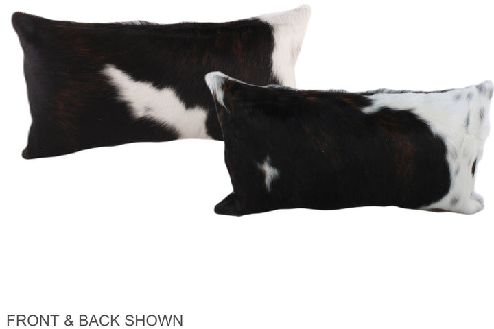 Black and White 12"x22" Brazilian Cowhide Pillow #A39645 by Hudson Hides