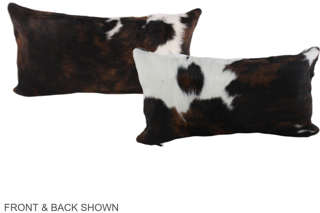 Tricolor 12"x22" Brazilian Cowhide Pillow #A39649 by Hudson Hides