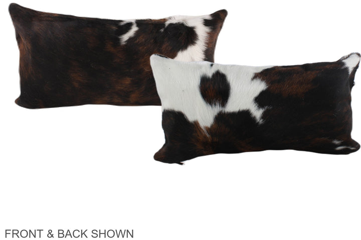 Tricolor 12"x22" Brazilian Cowhide Pillow #A39649 by Hudson Hides
