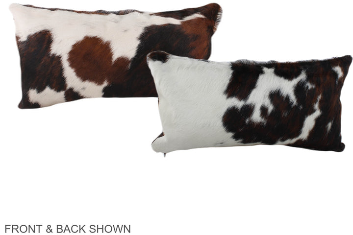 Tricolor 12"x22" Brazilian Cowhide Pillow #A39651 by Hudson Hides