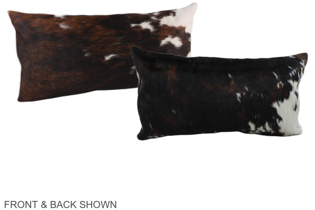 Tricolor 12"x22" Brazilian Cowhide Pillow #A39652 by Hudson Hides