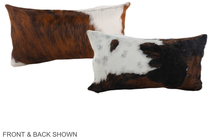 Tricolor 12"x22" Brazilian Cowhide Pillow #A39655 by Hudson Hides