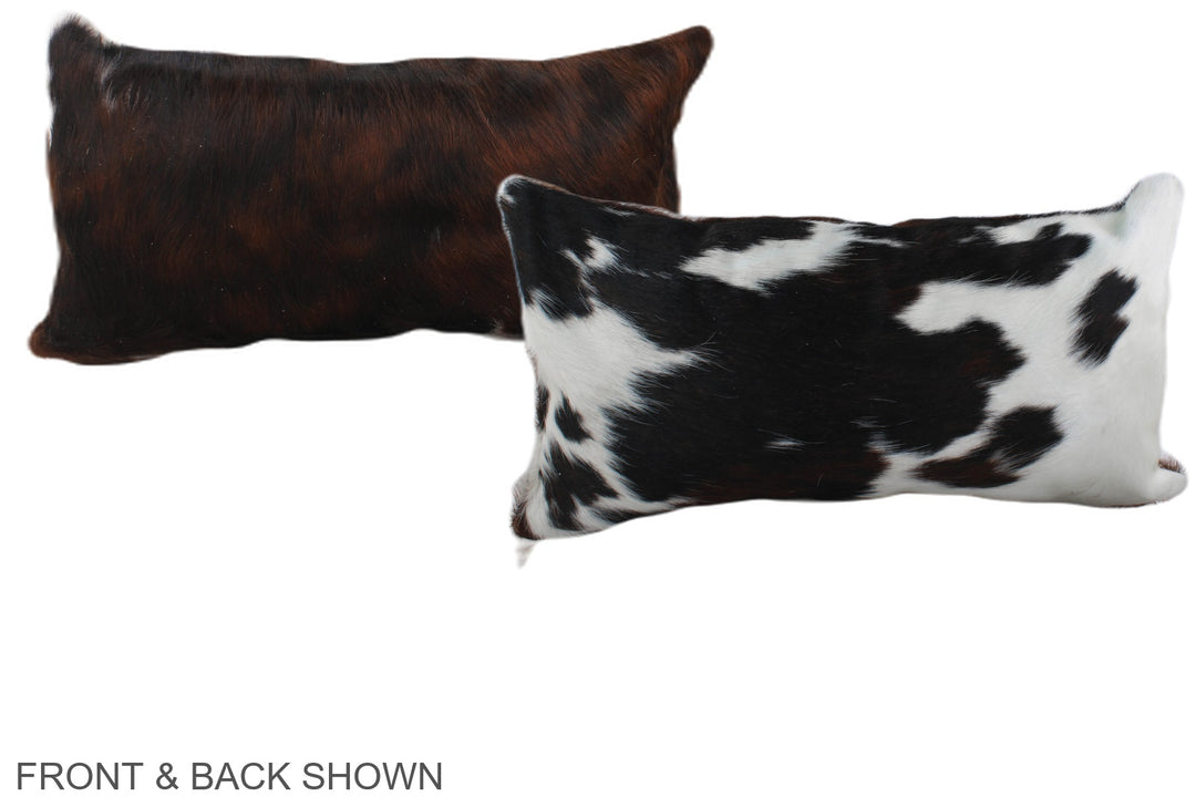 Black and White 12"x22" Brazilian Cowhide Pillow #A39660 by Hudson Hid