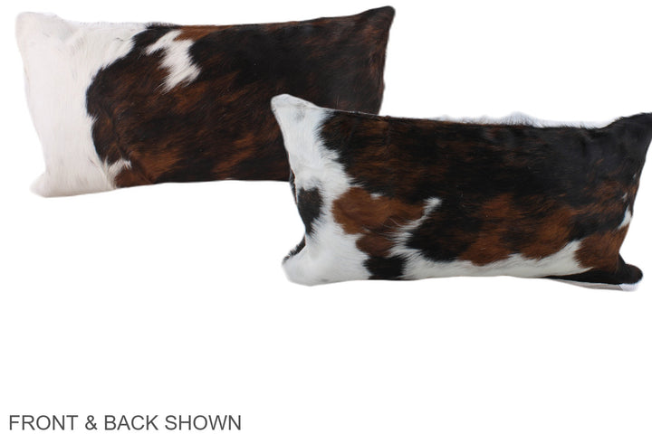 Tricolor 12"x22" Brazilian Cowhide Pillow #A39661 by Hudson Hides