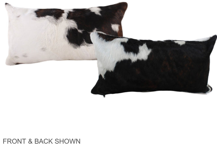 Tricolor 12"x22" Brazilian Cowhide Pillow #A39663 by Hudson Hides