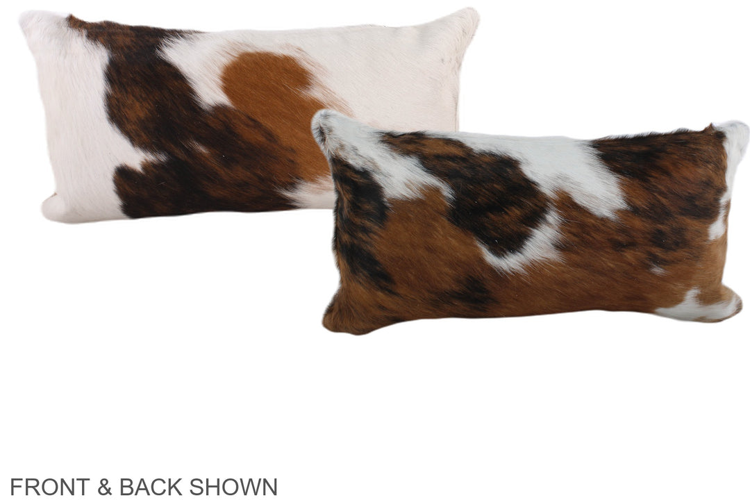 Tricolor 12"x22" Brazilian Cowhide Pillow #A39664 by Hudson Hides