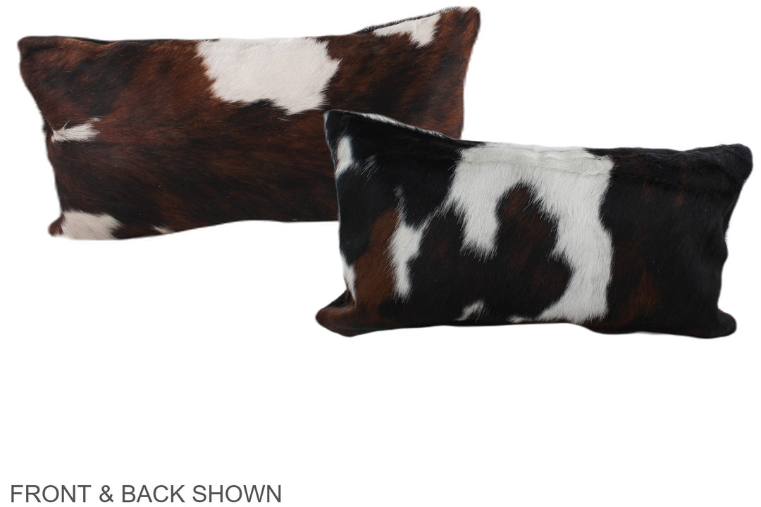 Tricolor 12"x22" Brazilian Cowhide Pillow #A39666 by Hudson Hides