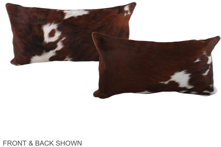 Tricolor 12"x22" Brazilian Cowhide Pillow #A39667 by Hudson Hides