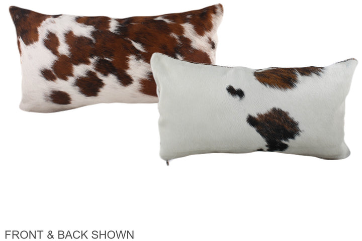 Tricolor 12"x22" Brazilian Cowhide Pillow #A39669 by Hudson Hides