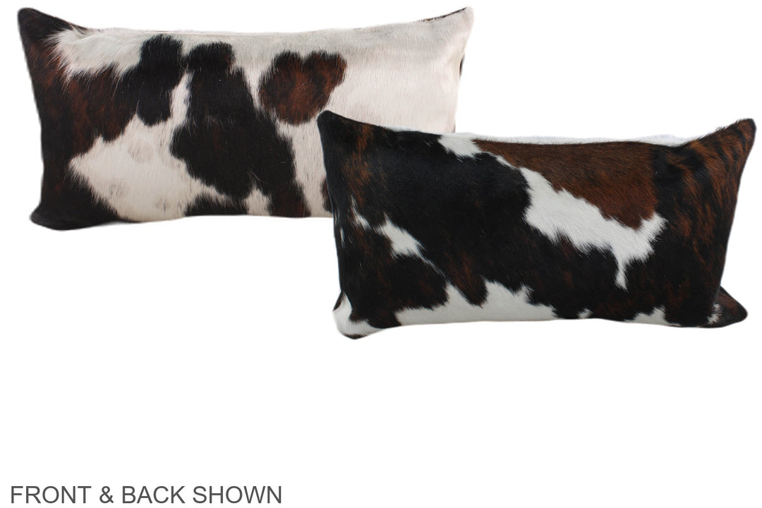 Tricolor 12"x22" Brazilian Cowhide Pillow #A39670 by Hudson Hides