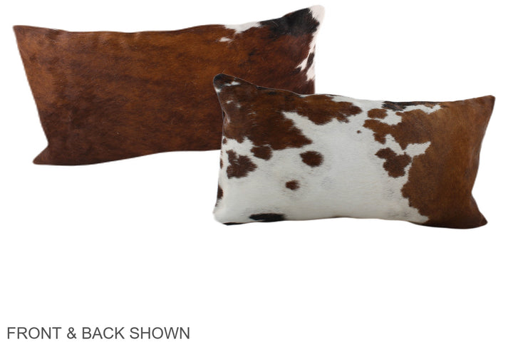 Tricolor 12"x22" Brazilian Cowhide Pillow #A39671 by Hudson Hides
