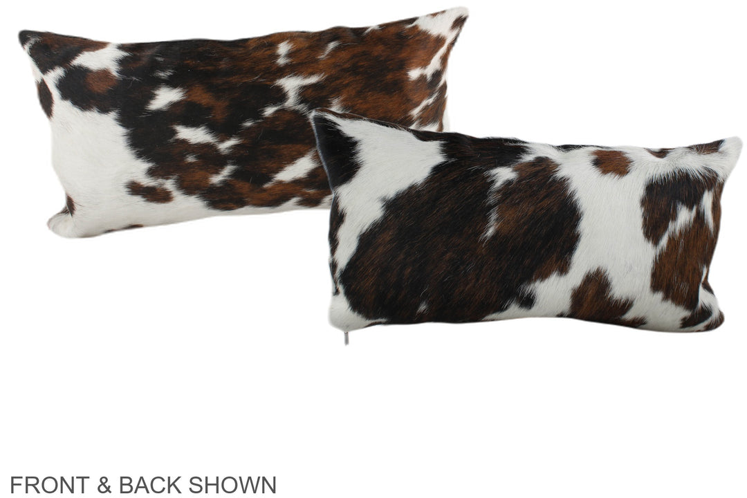 Tricolor 12"x22" Brazilian Cowhide Pillow #A39672 by Hudson Hides