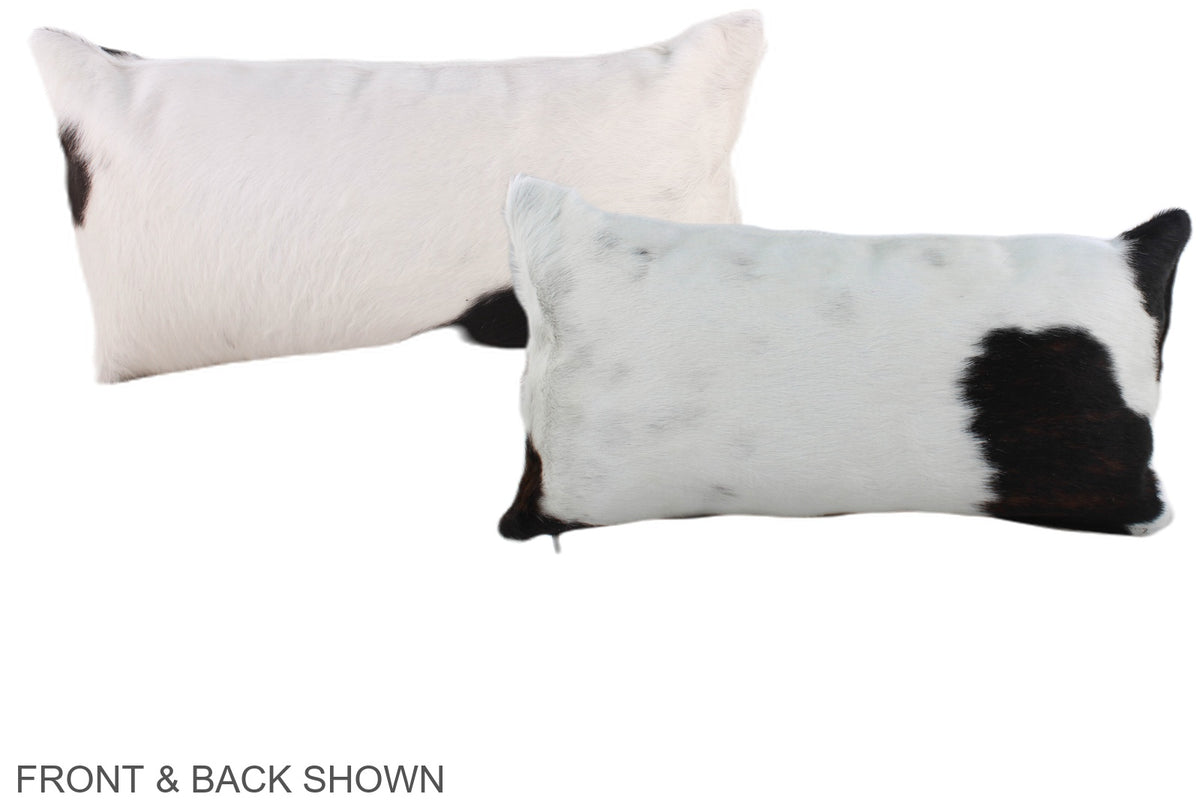 Black and White Cowhide Pillow #A39675