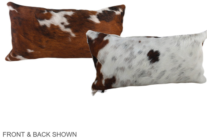 Tricolor 12"x22" Brazilian Cowhide Pillow #A39676 by Hudson Hides
