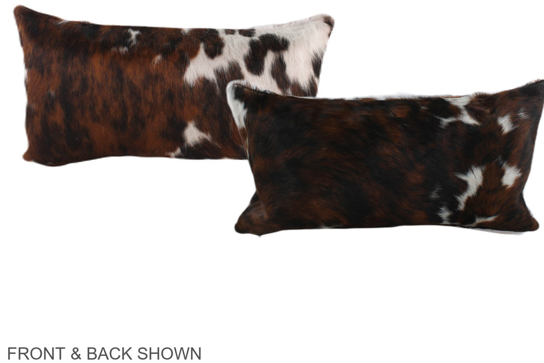 Tricolor 12"x22" Brazilian Cowhide Pillow #A39677 by Hudson Hides