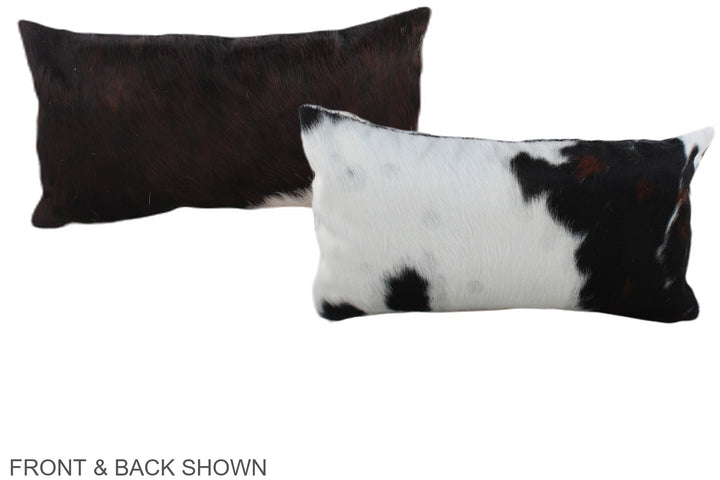 Tricolor 12"x22" Brazilian Cowhide Pillow #A39678 by Hudson Hides