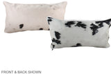 Black and White 12"x22" Brazilian Cowhide Pillow #A39681 by Hudson Hides
