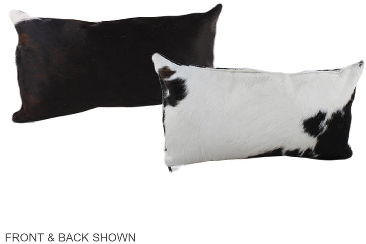 Black and White 12"x22" Brazilian Cowhide Pillow #A39683 by Hudson Hides