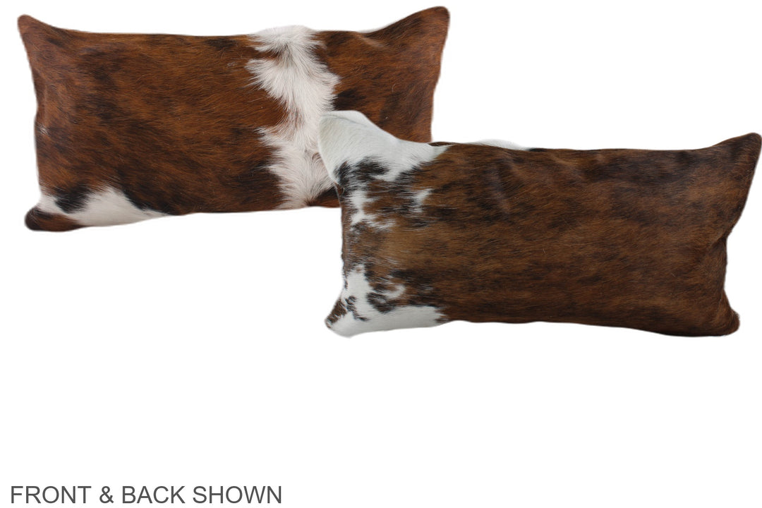 Tricolor 12"x22" Brazilian Cowhide Pillow #A39684 by Hudson Hides