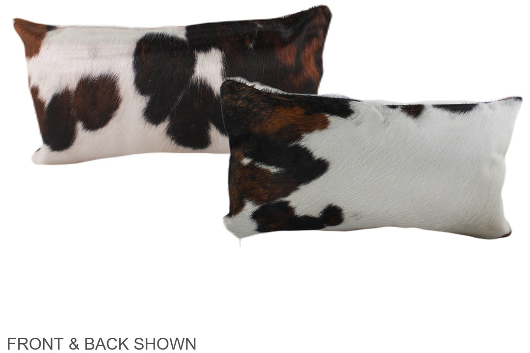 Tricolor 12"x22" Brazilian Cowhide Pillow #A39686 by Hudson Hides