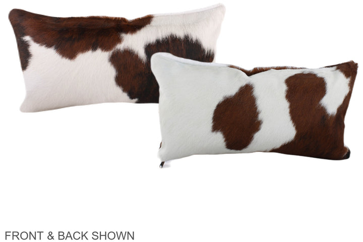 Tricolor 12"x22" Brazilian Cowhide Pillow #A39687 by Hudson Hides