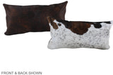 Tricolor 12"x22" Brazilian Cowhide Pillow #A39688 by Hudson Hides