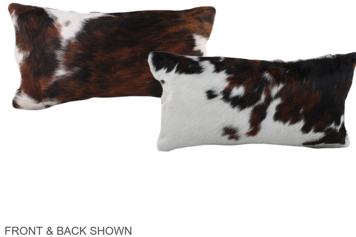 Tricolor 12"x22" Brazilian Cowhide Pillow #A39689 by Hudson Hides
