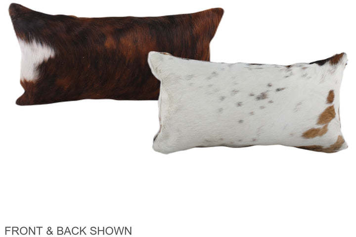Tricolor 12"x22" Brazilian Cowhide Pillow #A39690 by Hudson Hides