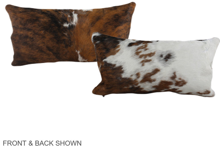 Tricolor 12"x22" Brazilian Cowhide Pillow #A39698 by Hudson Hides