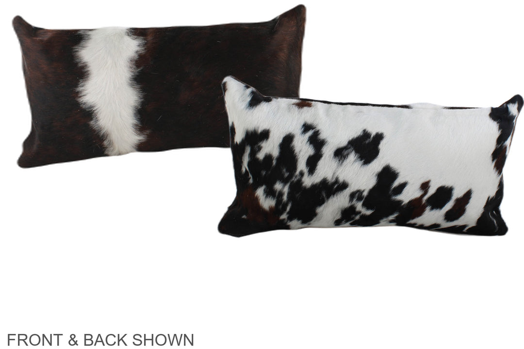 Black and White 12"x22" Brazilian Cowhide Pillow #A39700 by Hudson Hid
