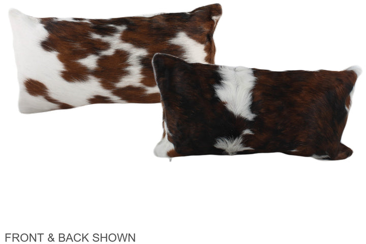 Tricolor 12"x22" Brazilian Cowhide Pillow #A39709 by Hudson Hides