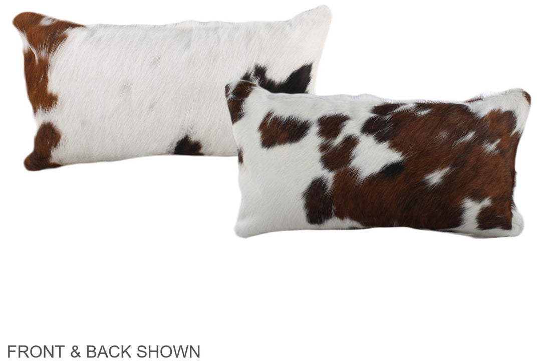 Tricolor 12"x22" Brazilian Cowhide Pillow #A39711 by Hudson Hides