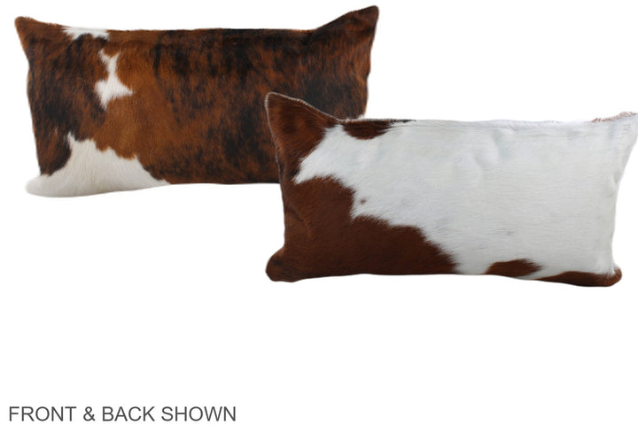 Tricolor 12"x22" Brazilian Cowhide Pillow #A39712 by Hudson Hides