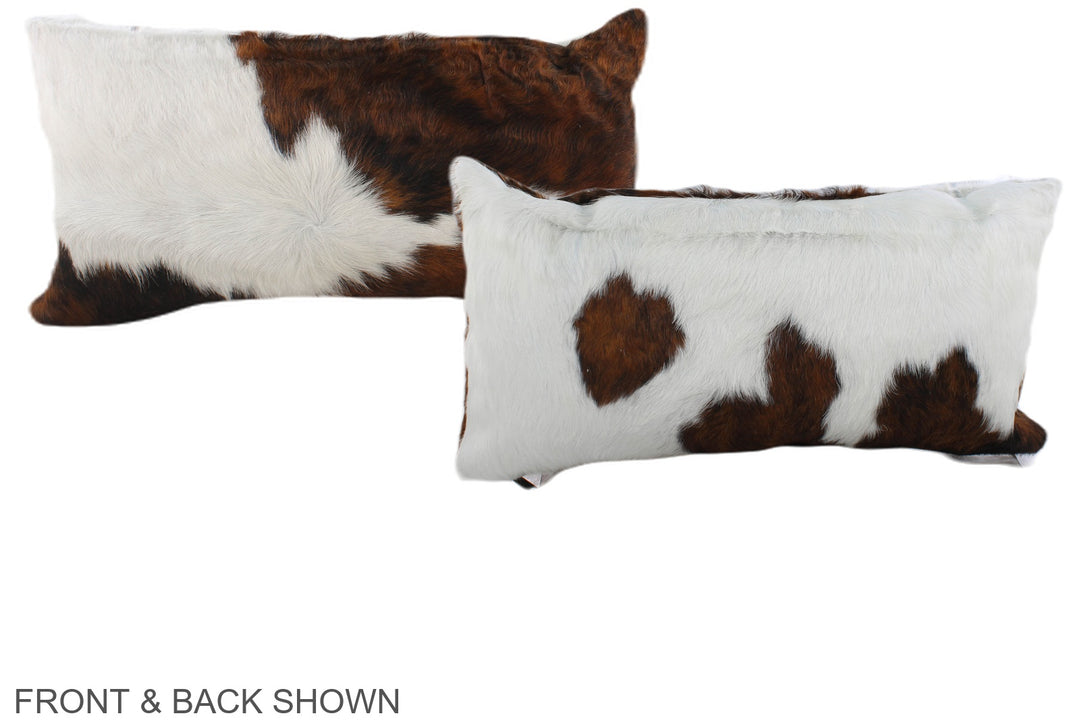 Tricolor 12"x22" Brazilian Cowhide Pillow #A39715 by Hudson Hides