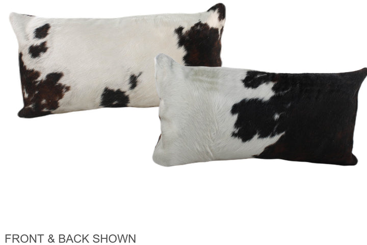 Black and White 12"x22" Brazilian Cowhide Pillow #A39716 by Hudson Hides