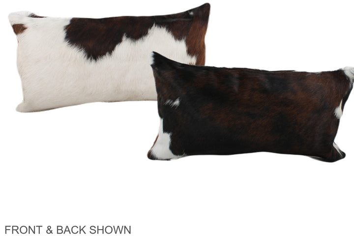Tricolor 12"x22" Brazilian Cowhide Pillow #A39718 by Hudson Hides