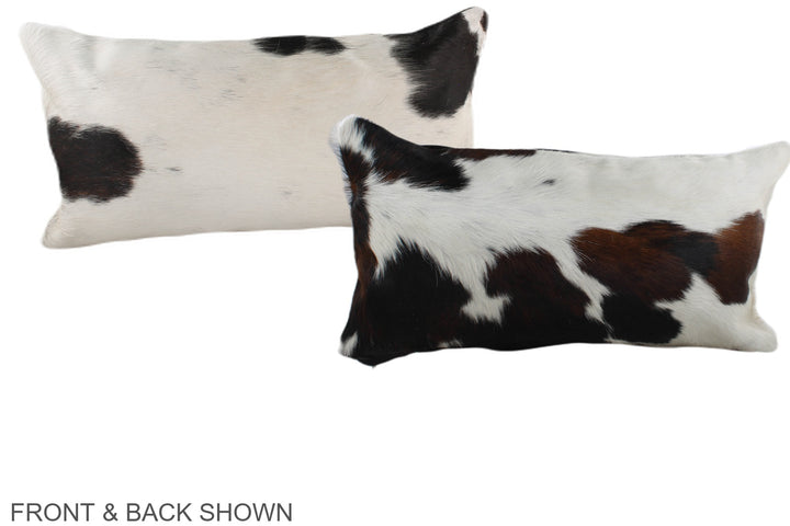 Tricolor 12"x22" Brazilian Cowhide Pillow #A39721 by Hudson Hides