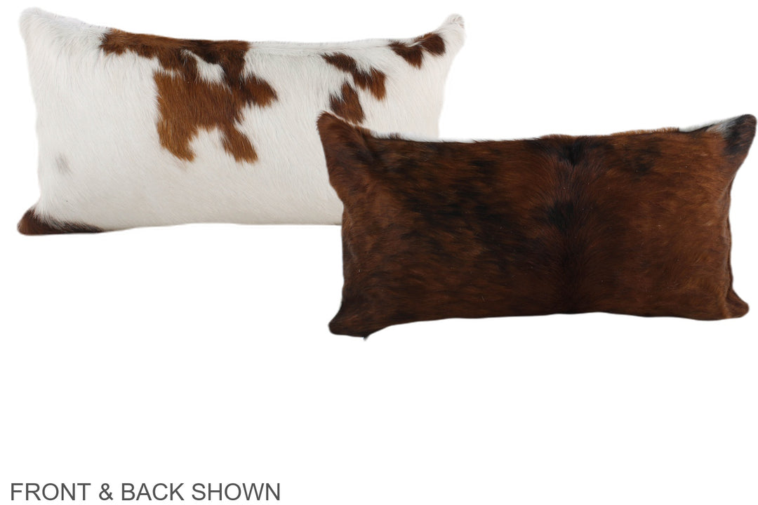 Tricolor 12"x22" Brazilian Cowhide Pillow #A39722 by Hudson Hides