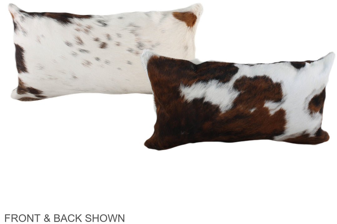 Tricolor 12"x22" Brazilian Cowhide Pillow #A39723 by Hudson Hides