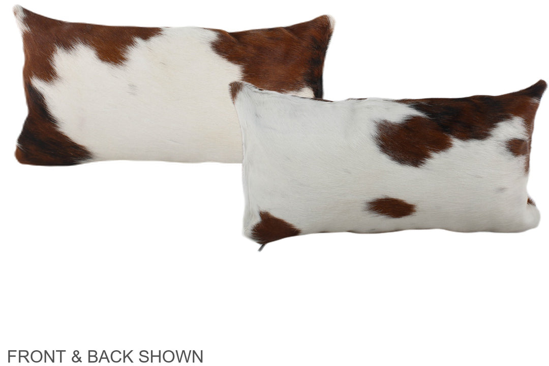 Tricolor 12"x22" Brazilian Cowhide Pillow #A39724 by Hudson Hides
