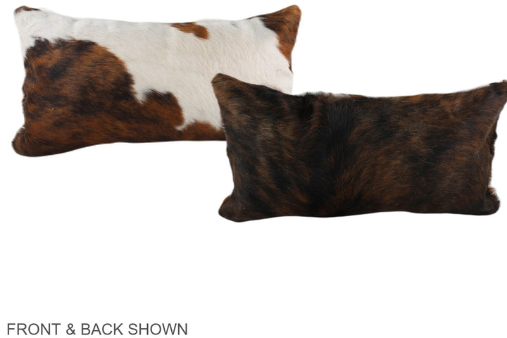 Tricolor 12"x22" Brazilian Cowhide Pillow #A39725 by Hudson Hides