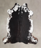 Chocolate and White Large European Cowhide Rug 6'2