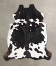 Black and White X-Large European Cowhide Rug 6'5"H x 6'9"W #A39757 by Hudson Hides
