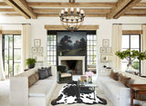 Black and White X-Large European Cowhide Rug 6'5"H x 6'9"W #A39757 by Hudson Hides