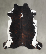 Tricolor X-Large European Cowhide Rug 6'10"H x 7'0"W #A39789 by Hudson Hides