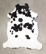 Black and White X-Large European Cowhide Rug 7'1"H x 6'4"W #A39796 by Hudson Hides