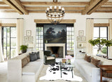 Black and White X-Large European Cowhide Rug 7'1"H x 6'4"W #A39796 by Hudson Hides